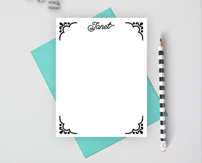 Boho Personalized Stationery Set, Feather Note Cards – Crafting