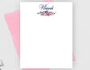 Personalized floral note cards.