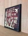 Wooden sign for cabin decor by the lake or man cave.