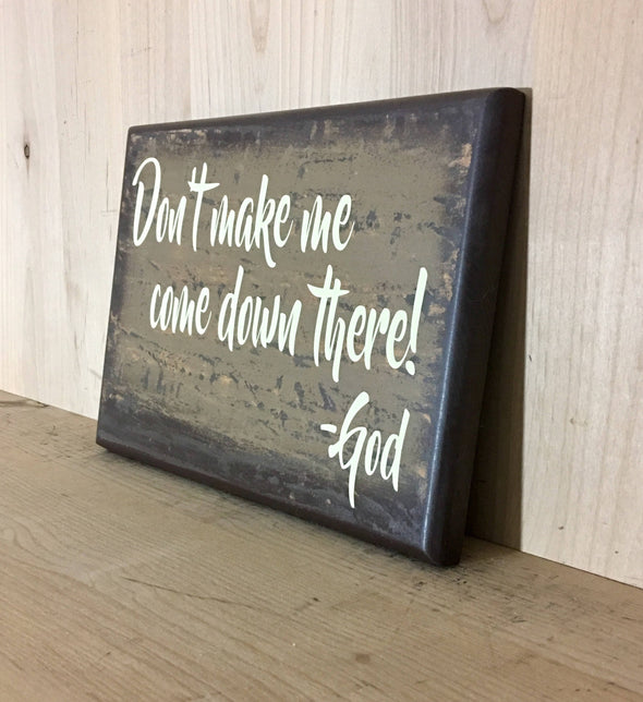 Funny religious wooden sign for Christian home decor
