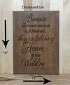 16x12 distressed tan memorial sign for weddings
