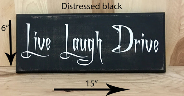15x6 distressed black wooden sign for garage