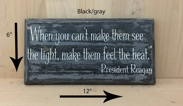 12x6 black/gray wood sign with quote white lettering.
