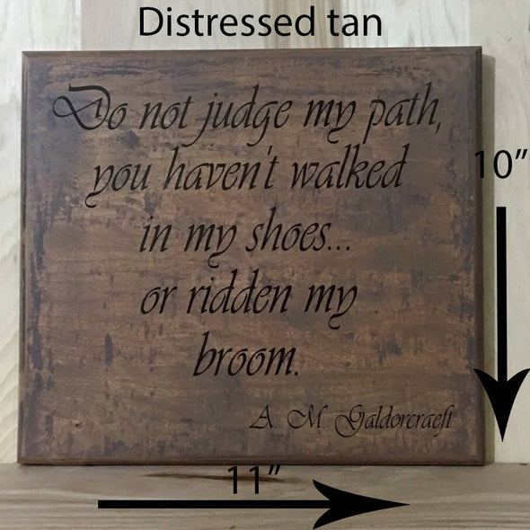 11x10 distressed tan wooden sign for women.