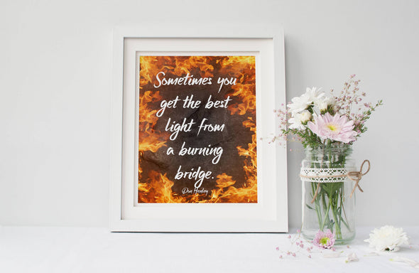 Burning bridges art print download.
