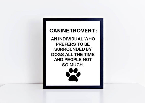 Art print for dog lover with funny definition.