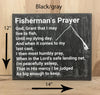 14x12 black/gray wood sign with white lettering for fisherman.