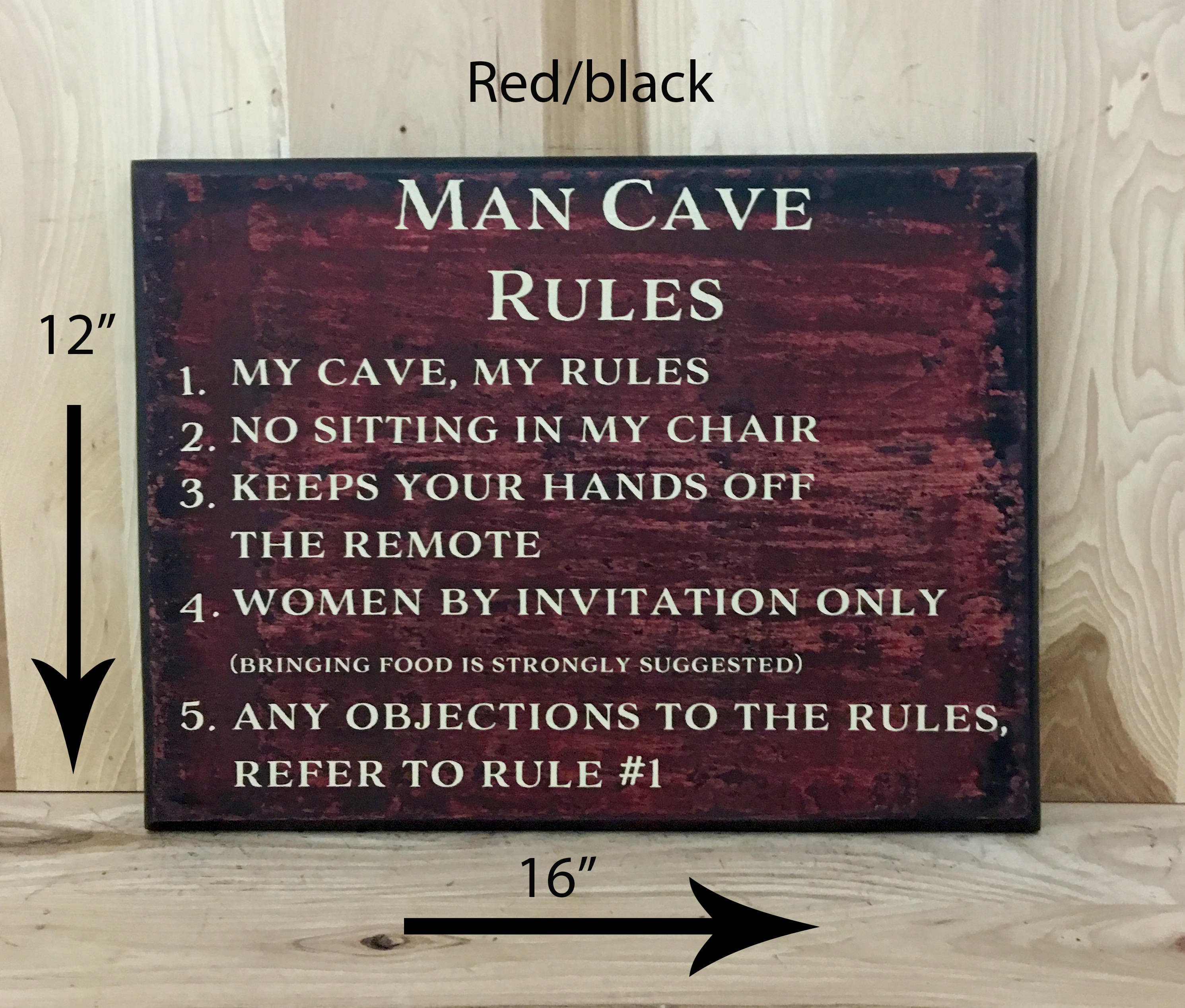 Man Cave Decor Wooden Sign