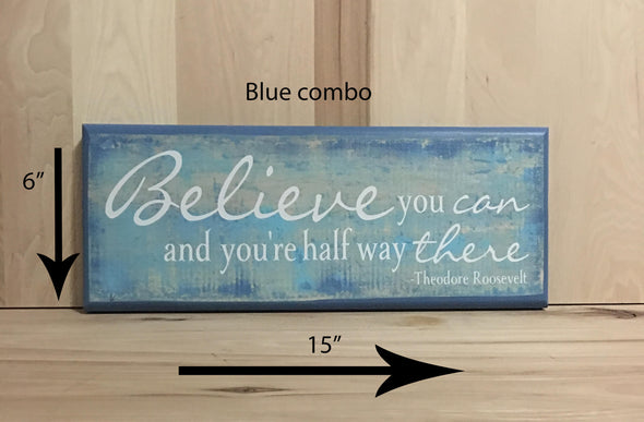 15x6 blue combo custom wooden sign