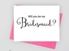 Will you be my bridesmaid wedding card.