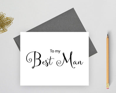 To my best man wedding card.