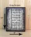 8x10 gray/brown motivational warrior sign with brown lettering