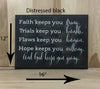 12x16 distressed black religious wood sign with white lettering
