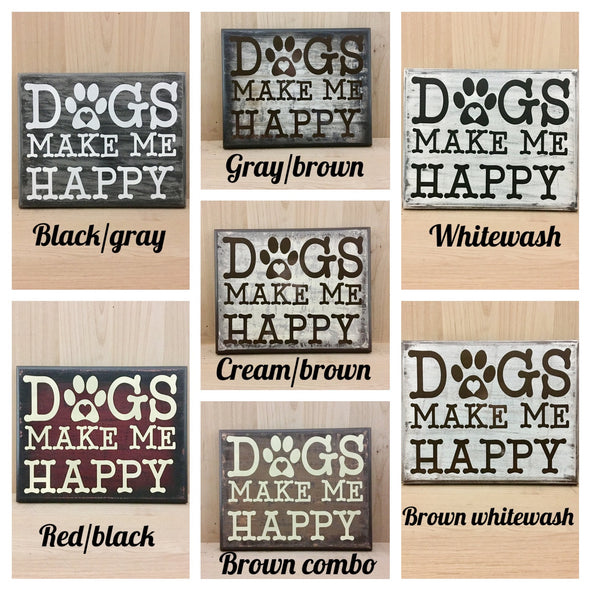 7 color choices for wood signs