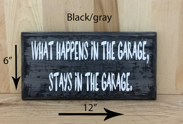 6x12 black/gray wood sign for garage or man cave