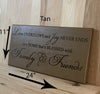 24x11 tan family wood sign