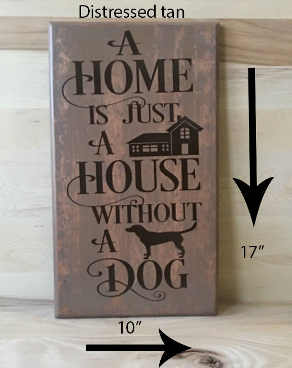 10x17 distressed wood sign for dog lover