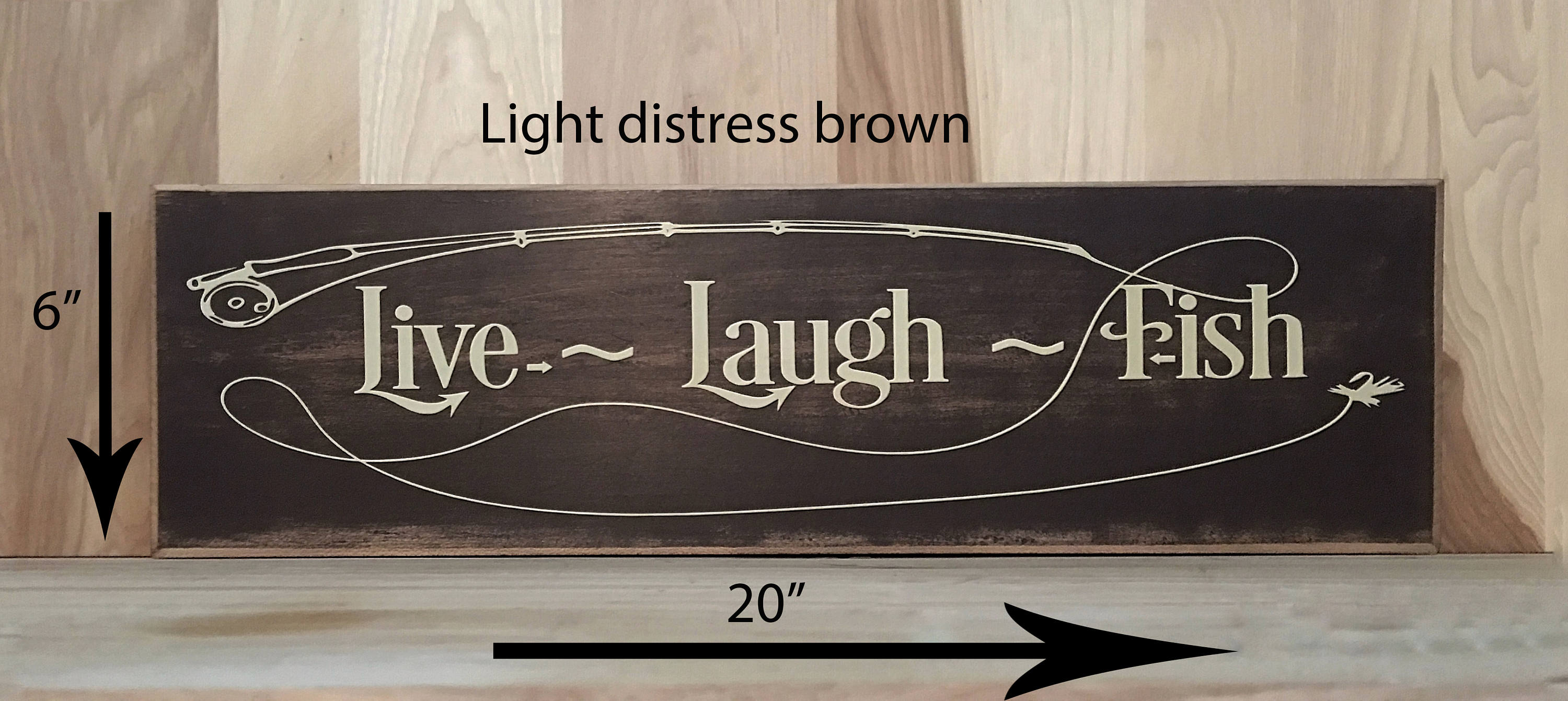 Fishing Wall Decor, Live Laugh Fish Wood Sign, Cabin Decor – Crafting With  My Chis