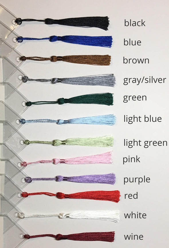 Bookmark tassle color choices.