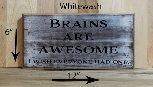 6x12 whitewash funny wood sign with black lettering