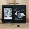 12x16 distressed black memorial wood sign with white lettering