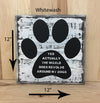 12x12 whitewash custom wooden sign for dog lovers.
