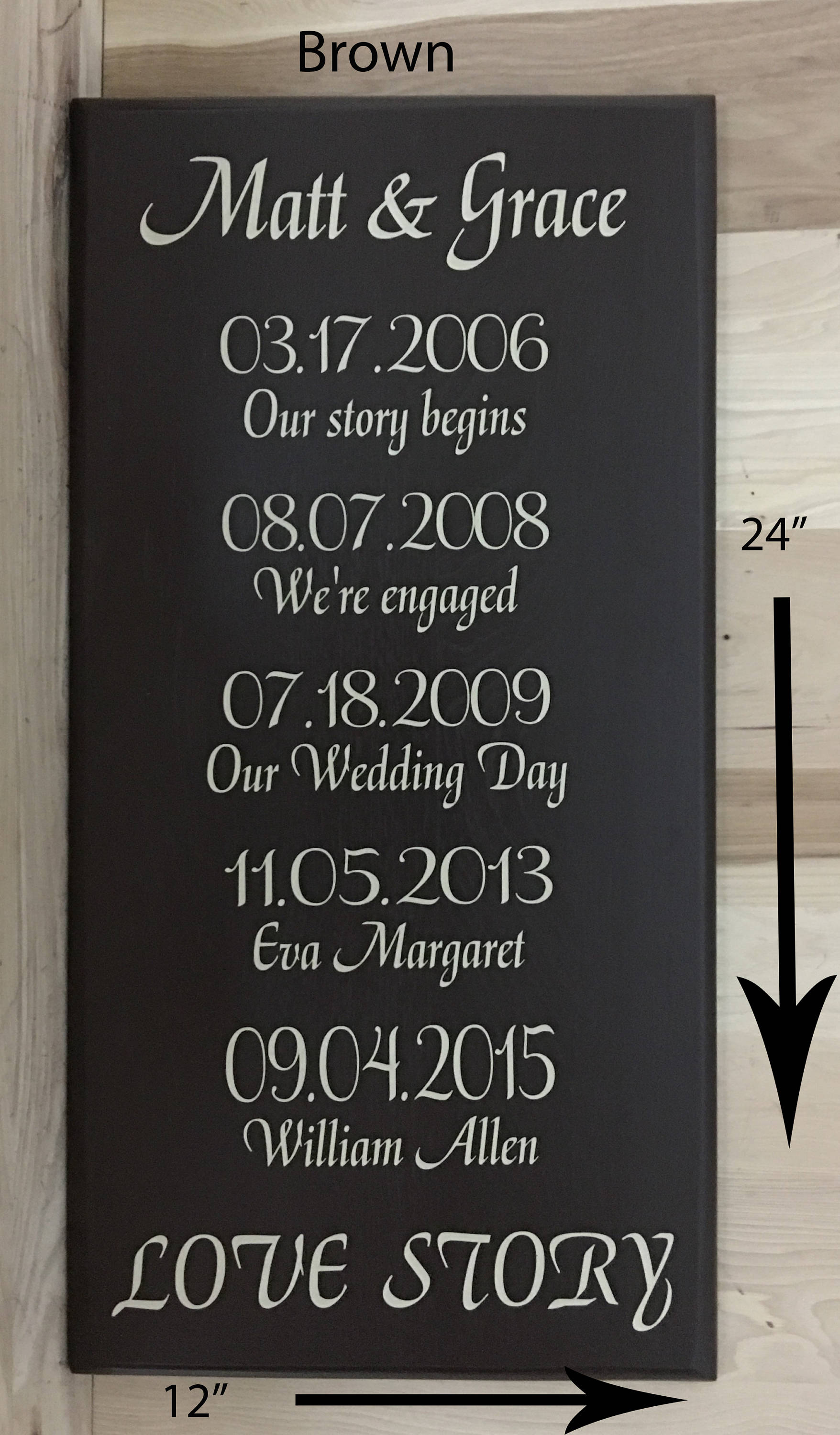 Personalized Family Wood Sign, Family Custom Love Story Sign – Crafting ...