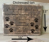 13x16 distressed tan wooden sign for dog owners