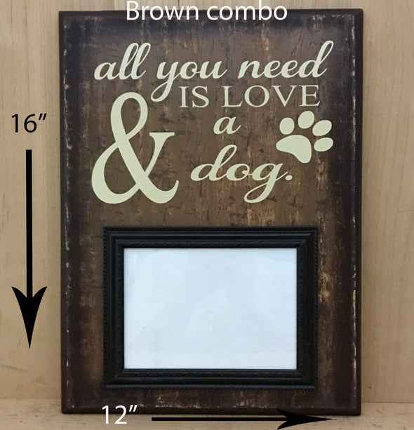 12x16 brown combo pet wood sign with cream lettering