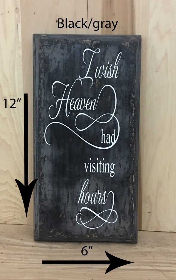 12x6 black/gray memorial wood sign with white lettering