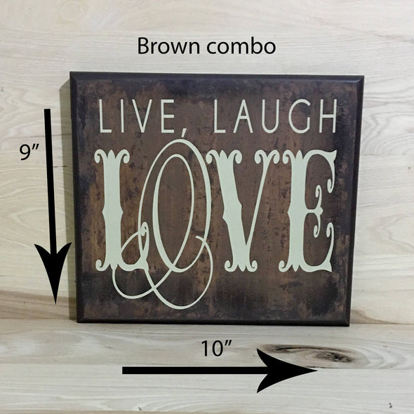 Live laugh love wood sign, new home gift, uplifting sign, home decor wall art