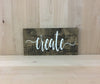 Calligraphy create custom wood sign.
