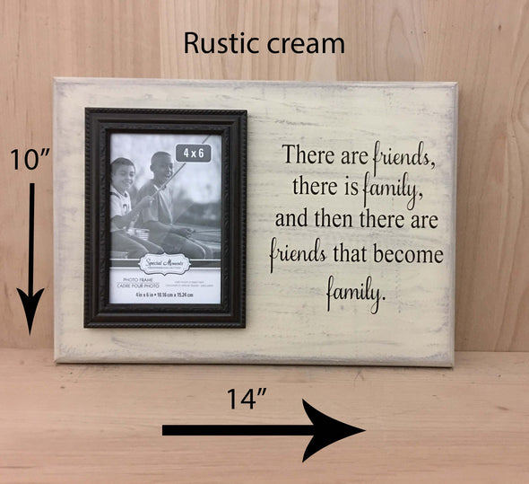 10x14 rustic cream friend wood sign with brown lettering
