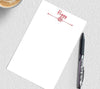 Rose design personalized notepad for women.