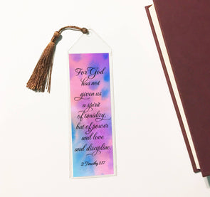 2 Timothy bookmark with tassle