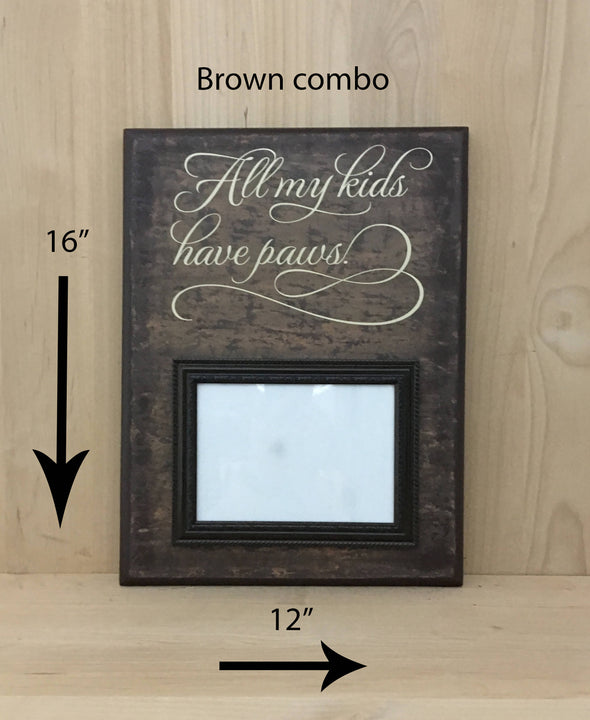 12x16 brown combo pet sign with cream lettering