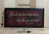 12x6 red/black inspirational wood sign with cream lettering