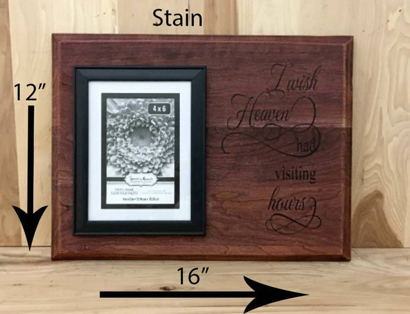 12x16 stain memorial wood sign with black lettering