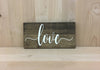 Calligraphy love custom wood sign, great for wedding gifts.
