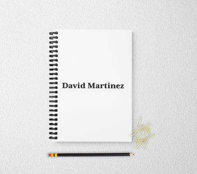 Personalized notebook journal blank page