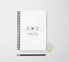 Floral personalized floral notebook