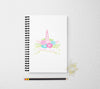 Unicorn personalized notebook for girls