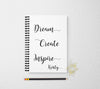 Dream create inspire personalized notebook personalized custom journal