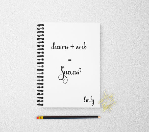 Work Success personalized notebook personalized custom journal