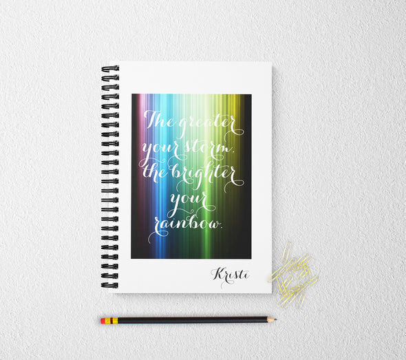Greater storm personalized notebook colorful