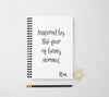 Inspired personalized notebook personalized custom journal personalized journal gift
