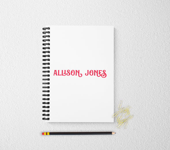 Personalized notebook journal