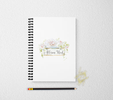Floral personalized journal for women