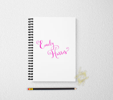 Personalized notebook journal for women
