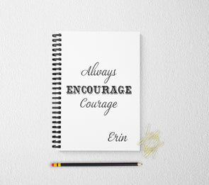 Personalized notebook motivational